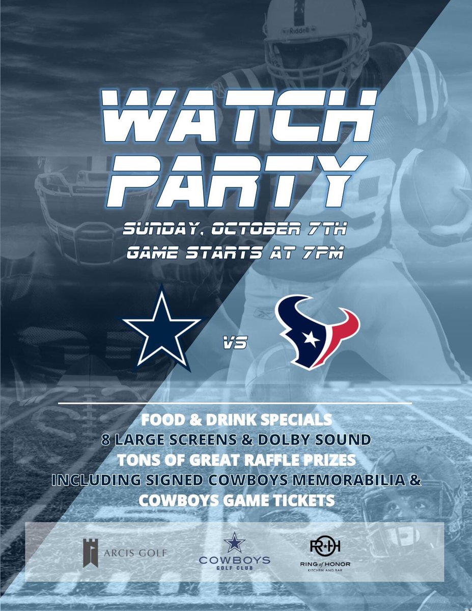 Cowboys Golf Club Now That The Team Is Back On Track It S Go Time Against Our In State Rivals The Houston Texans And No Better Place To Watch The Game On