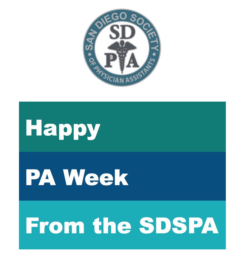 SDSocietyofPAs's tweet photo. Every year from October 6-12, we celebrate National PA Week, which recognizes the PA profession and its contributions to the nation’s health.
This week is also an opportunity to raise awareness and visibility of the profession. #PA #SDSPA https://t.co/Cda8insK2Y