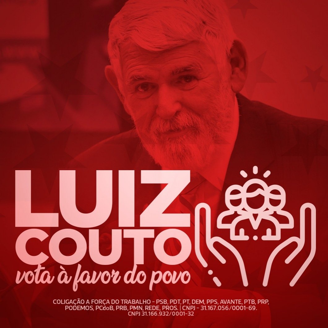 luizcoutopt's tweet photo. Luiz Couto é o POVO. Nesse, você pode confiar! ✌🏻📣🗳 #luizcouto134 #senadordecente #podeconfiar https://t.co/dguQDT8FuX