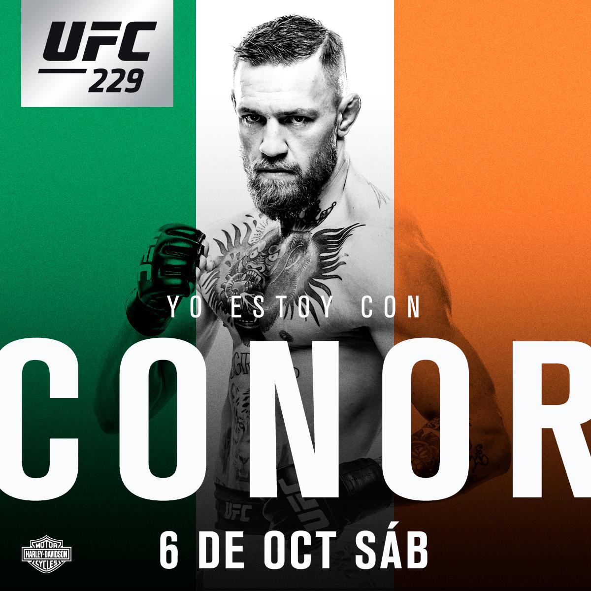 Estás con <a href="/TheNotoriousMMA/">Conor McGregor</a> hoy? RT y ve #UFC229
. 
Estelares 9pm MEX/11pm ARG
Prelims 7pm MEX/9pm ARG
Primeras prelims 5:30pm MEX/7:30pm ARG
.
México por <a href="/FSNetwork/">Fighting Sports Network</a>  
Centro y Sur América por @FOXPremiumLat  
USA por #PayPerView 
España por <a href="/UFCFightPass/">UFC FIGHT PASS</a>