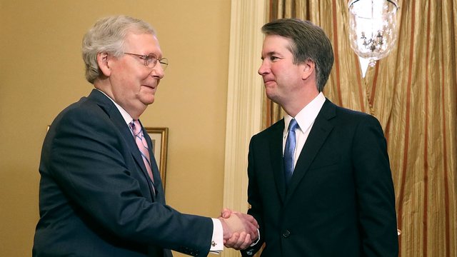 thehill's tweet photo. McConnell praises Republicans standing up to the "mob" by confirming Kavanaugh https://t.co/Kh9MsbA4MJ https://t.co/5vsYX9PQj3