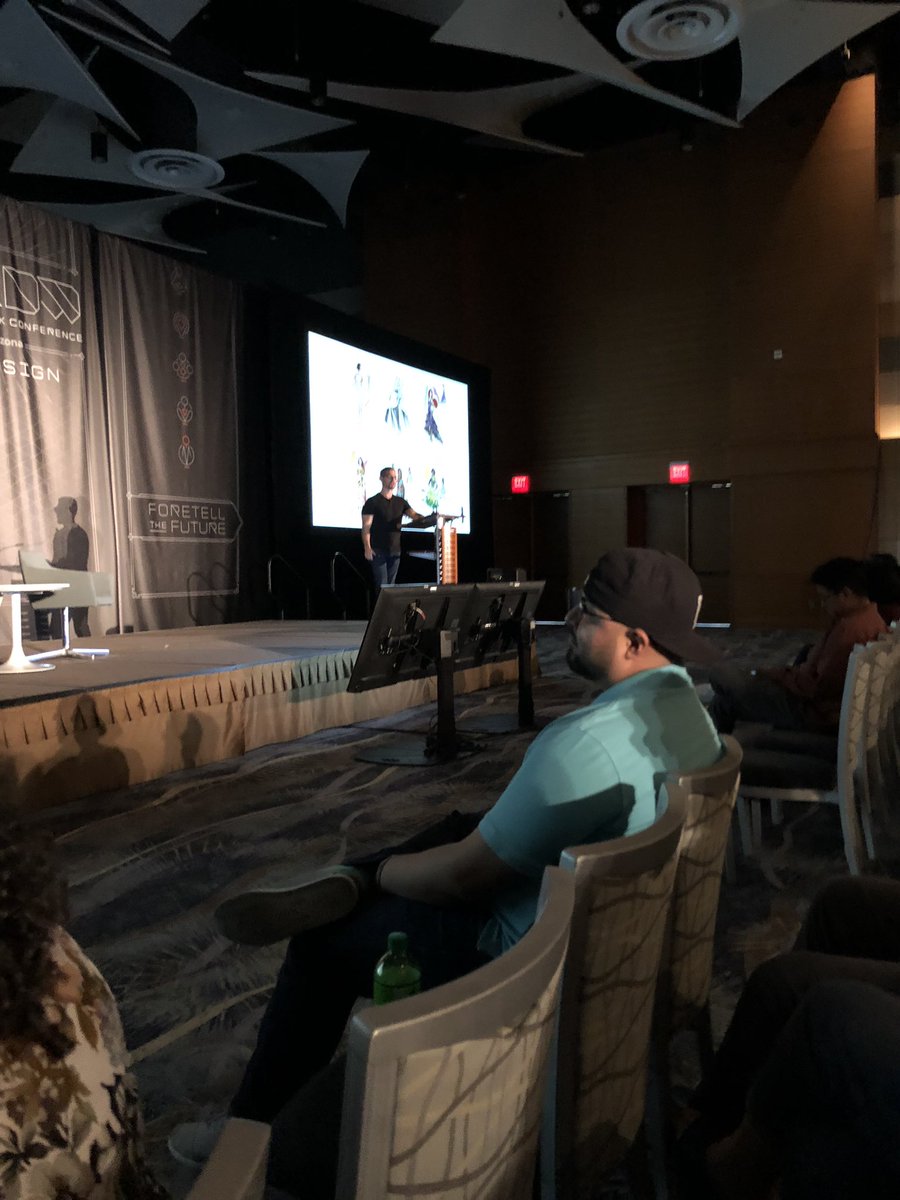 AIGATucson's tweet photo. Steve Thompson of @WaltDisneyCo talked about overcoming fear and his superpower of drawing. As a high schooler sent a letter to @Disney asking how to prepare for a job there. Also his side passion is circus arts! #PHXDW https://t.co/of3QwXcSAo