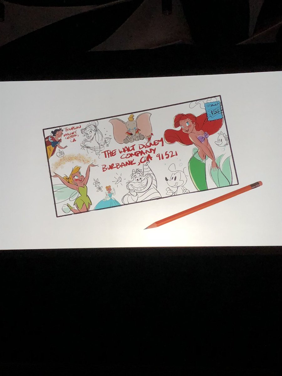 AIGATucson's tweet photo. Steve Thompson of @WaltDisneyCo talked about overcoming fear and his superpower of drawing. As a high schooler sent a letter to @Disney asking how to prepare for a job there. Also his side passion is circus arts! #PHXDW https://t.co/of3QwXcSAo
