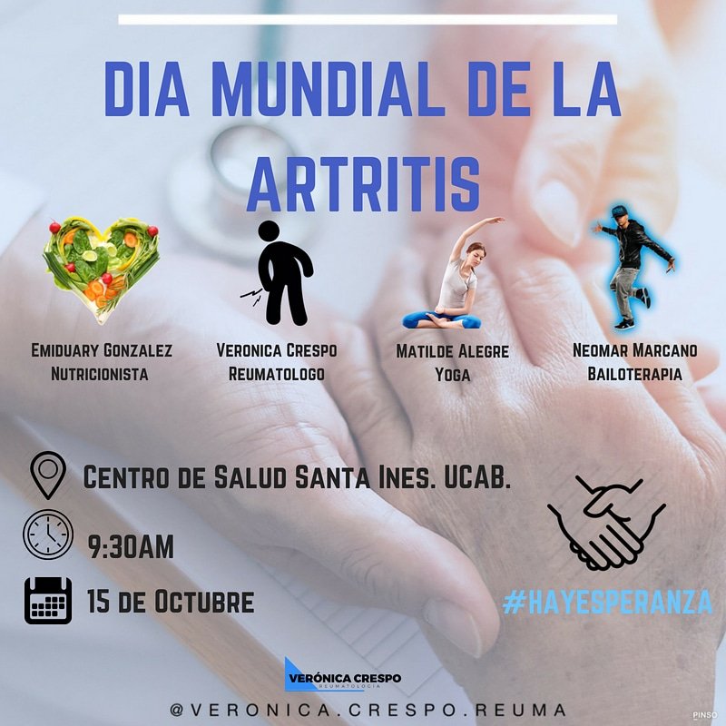 YoReumatico's tweet image. En el mes conmemorativo de la Artritis, la Dra. Verónica Crespo ofrece la oportunidad de entender y aprender conviviendo con una patología reumática... ENTRADA LIBRE...