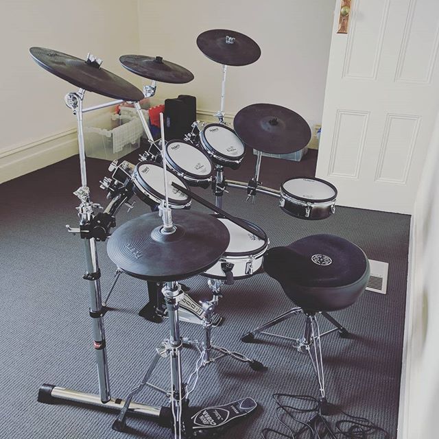 gobblebit's tweet photo. After years and years I finally have a space for these again. 
#vdrum #roland #drums https://t.co/8QK3O1N40N https://t.co/uO5PtPmQgt