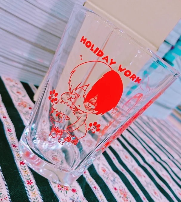 今日のノベルティのグラスです?✨ 