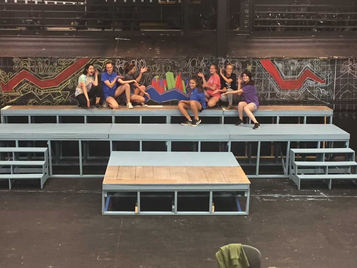 MrLstagecraft's tweet photo. The awesome DSA Theatre crew today! @troupe5765 @DSA_DurhamNC #Godspell #comesingaboutlove https://t.co/JlJJPFRBSs