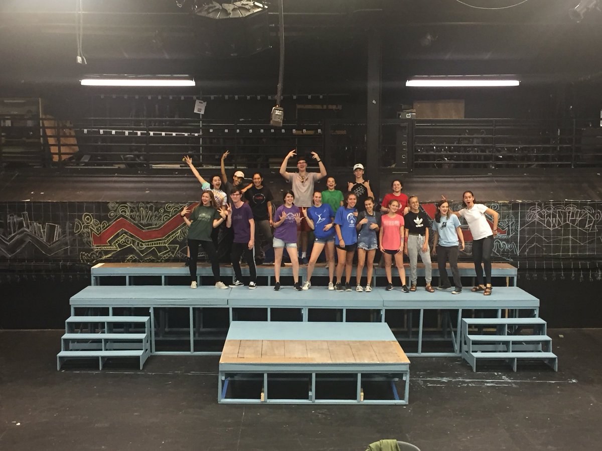 MrLstagecraft's tweet photo. The awesome DSA Theatre crew today! @troupe5765 @DSA_DurhamNC #Godspell #comesingaboutlove https://t.co/JlJJPFRBSs