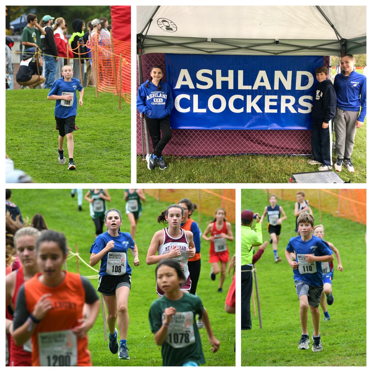 EmilyGReilly's tweet photo. Ashland Middle School Cross-Country at the Woods Trail Run invitational in Vermont! Some good performances against really tough competition! @principalAMS #AMSXC https://t.co/y28R0cJ5rD