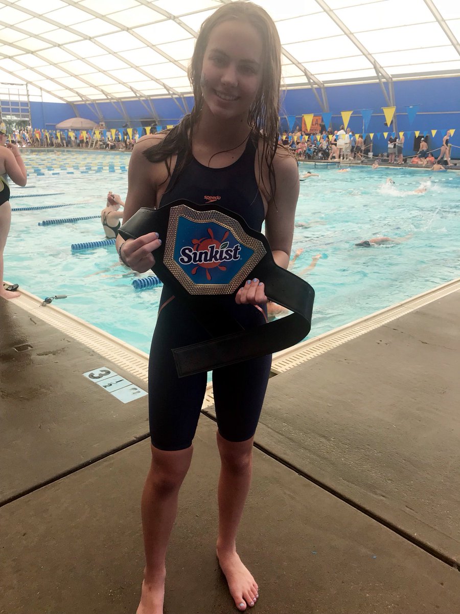 SunkistSwimTeam's tweet photo. WππSH! Congrats to our 1st Game Changer Belt winner! 5 for 5 best times. #GoSunkist #innovativemotivation @USASwimming https://t.co/YLlico4coW