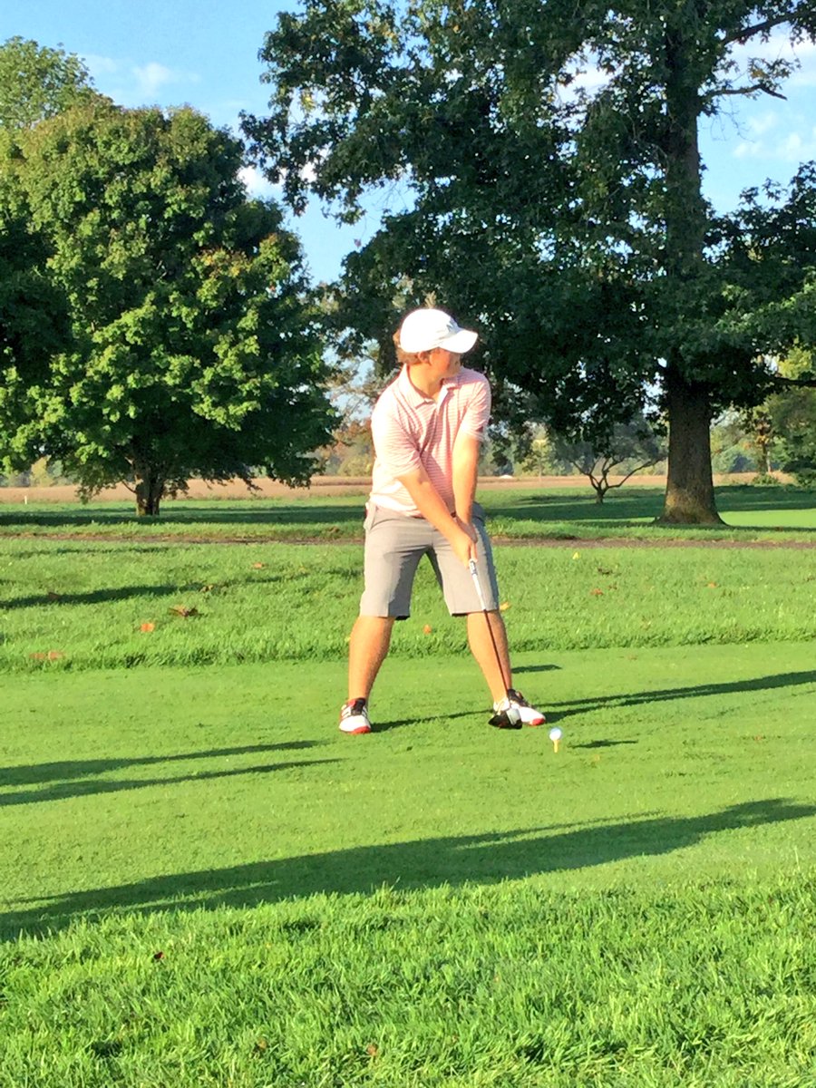 CGSportsNetwork's tweet photo. 1st round scores for the CG boys golfers from the Indiana Jr Golf Hoosier Jr Championship at Otter Creek in Columbus:

Heck 75 T8
Short 77 T15
Tidd 80 T30
Heffner 81 T39
Slaughter 81 T39
DeHaven 81 T39
Shelley 86 63rd

The final round is Sunday. Good luck Trojans! https://t.co/xQwq4oZotG