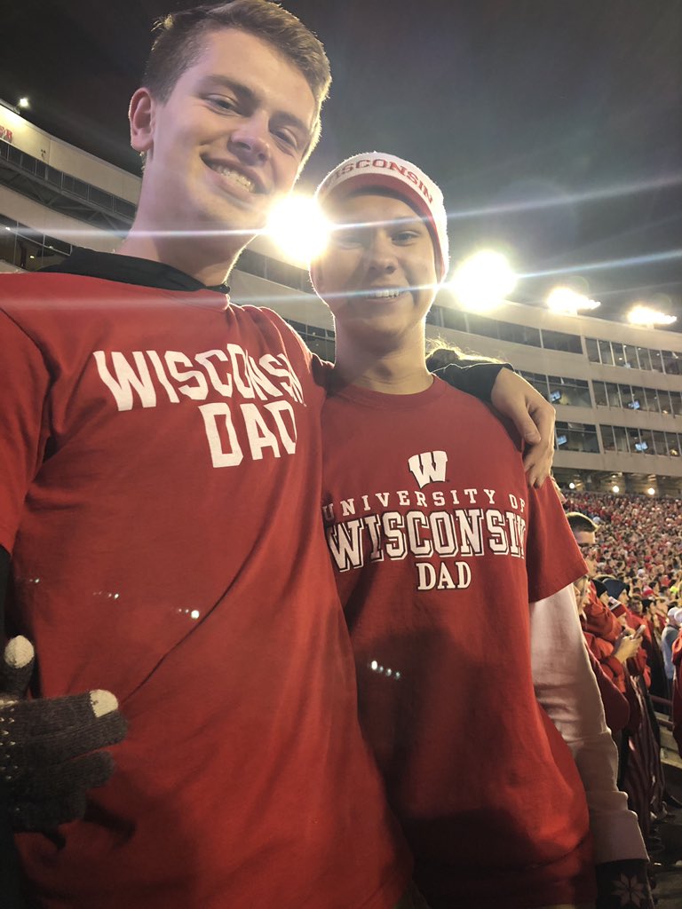 gracerollin_'s tweet photo. 2 Dads 1 Game #OnWisconsin https://t.co/seBPqOoiXO