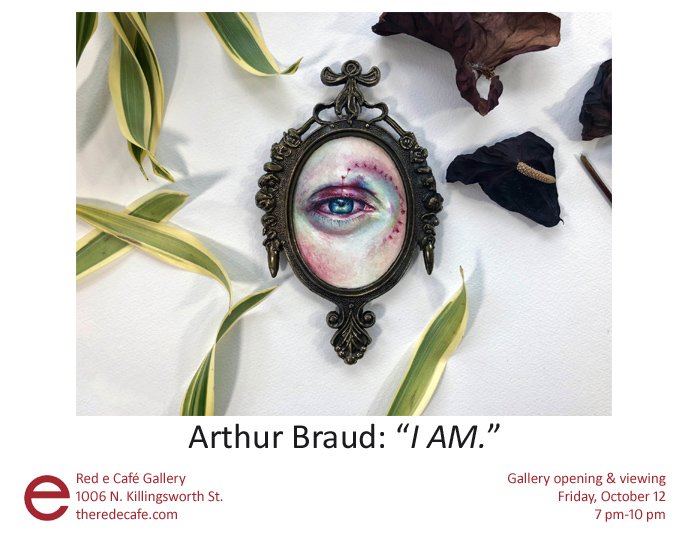 Art opening Friday Oct. 12: Arthur Braud's "I AM." Join us 7-10 pm at 1006 N. Killingsworth. Food &amp; drinks, kid-friendly. #artgallery #Portlandart
