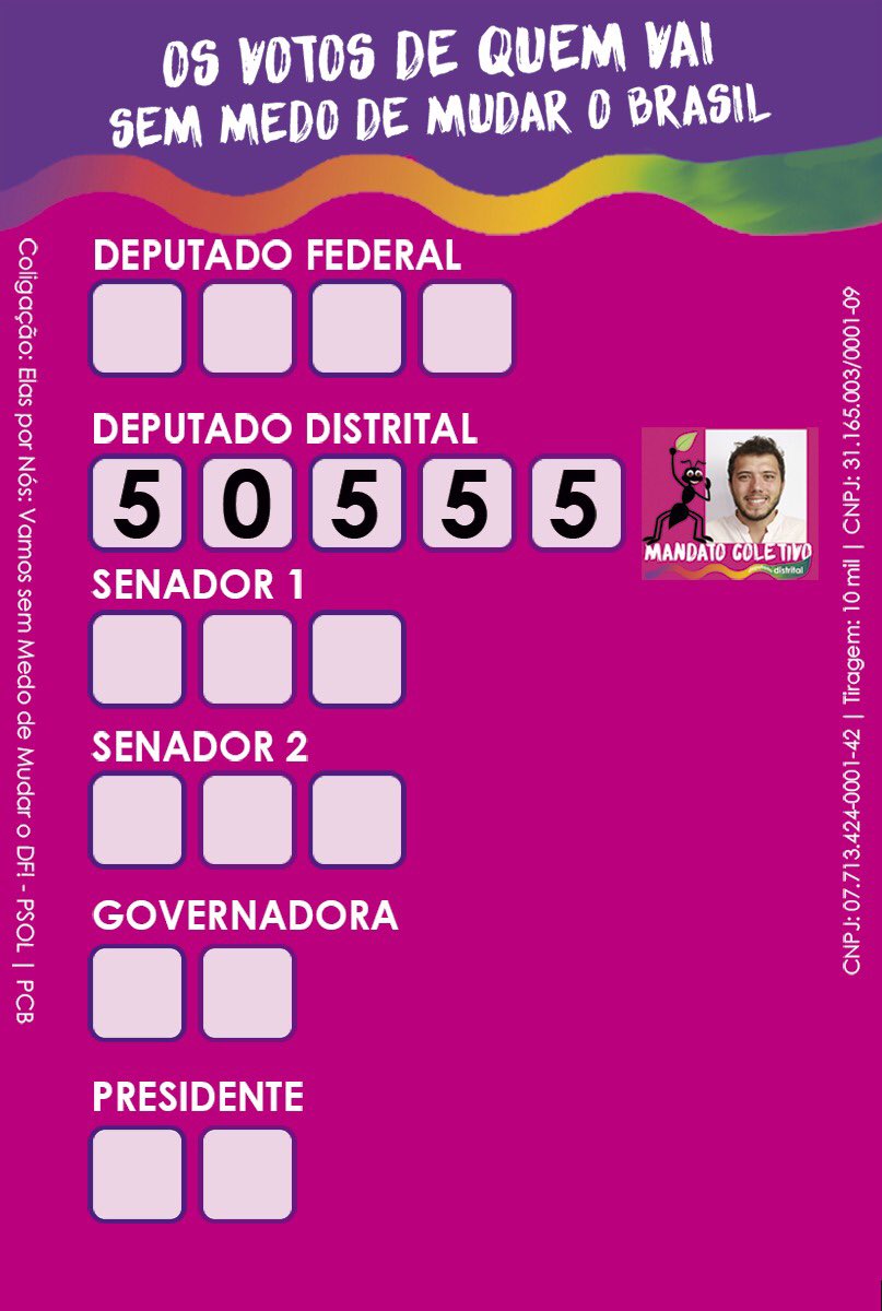 mandatodos's tweet photo. Reta final, mas ainda dá tempo de você conquistar votos pra ajudar a eleger o Mandato Coletivo como deputado distrital 💖💖💖 https://t.co/B8hgtGuRTp