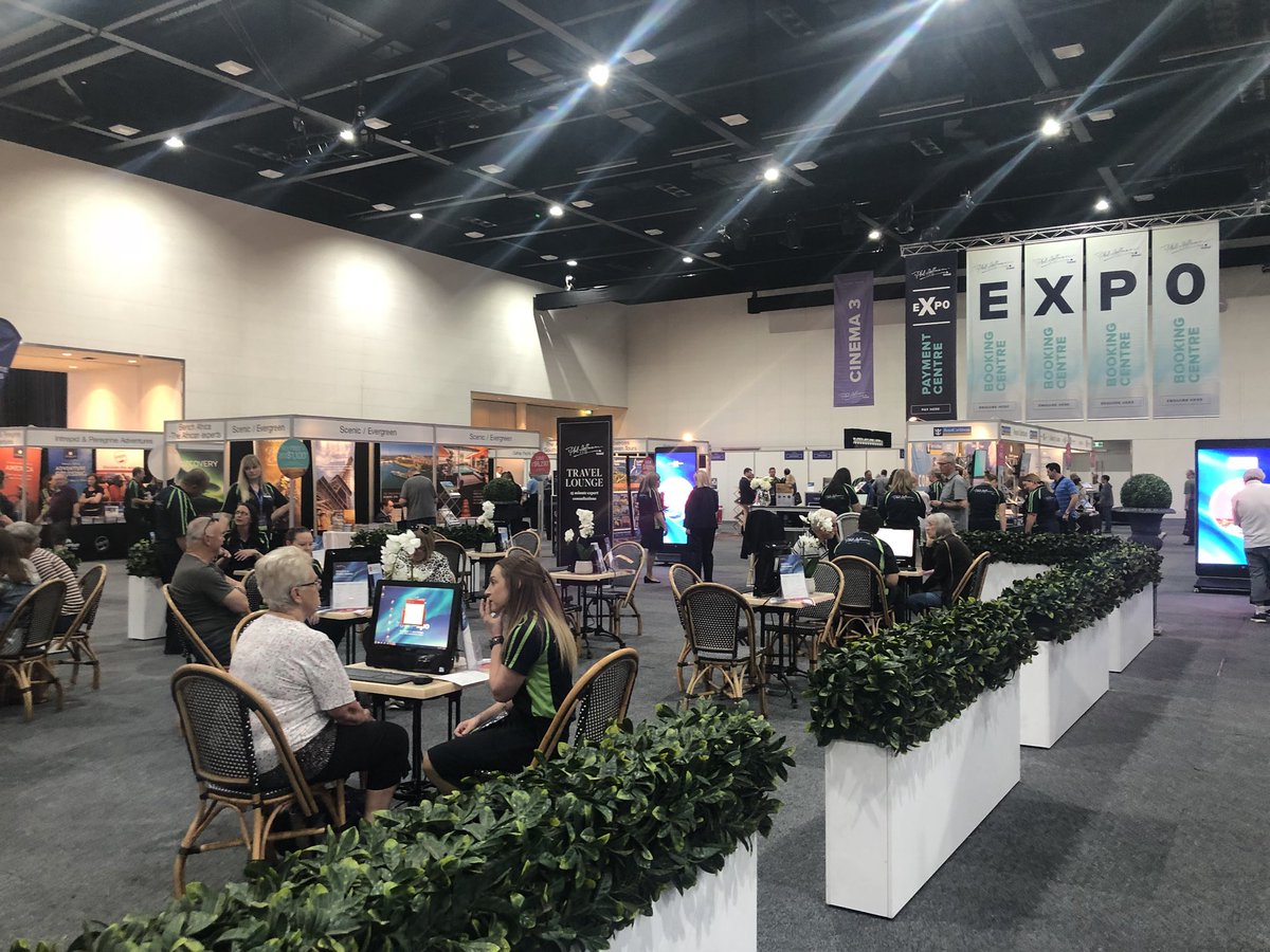 AdelaideCC's tweet photo. #HappeningNow: A great way to spend your Sunday... planning your next holiday! The @PhilHoffmannTvl Expo is on today (7 October) @AdelaideCC. Doors are open until 4pm! https://t.co/Oy8dGgF4KR