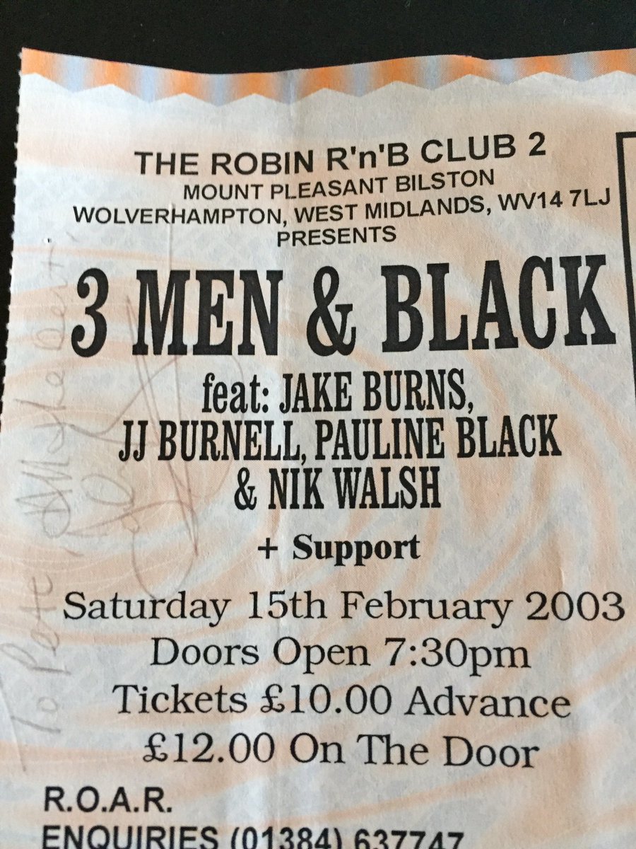 Loved this - had a good chat with both Jake and Pauline afterwards - they were both lovely. Ticket is signed by Jake but has faded a bit. JJ Burnell was not their unfortunately. @JakeBurnsSLF @paulineblack