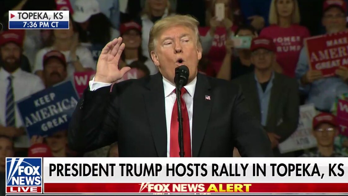 IamJohnBurnett's tweet photo. #Trump is always in campaign mode. That’s hard to beat 👍🏾 #KansasRally https://t.co/O1Yqgzkbwl