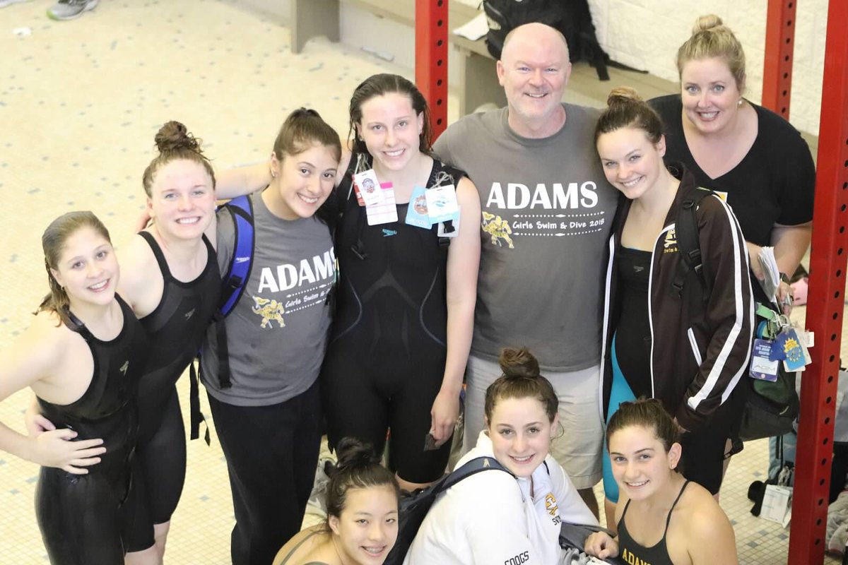 AdamsSwim's tweet photo. Congrats to Caroline, Fernanda, Maddy, and Lauren on their state cuts this season!! Way to go on 3rd place in the county girls🎉🎉 https://t.co/wD4ixEe10p