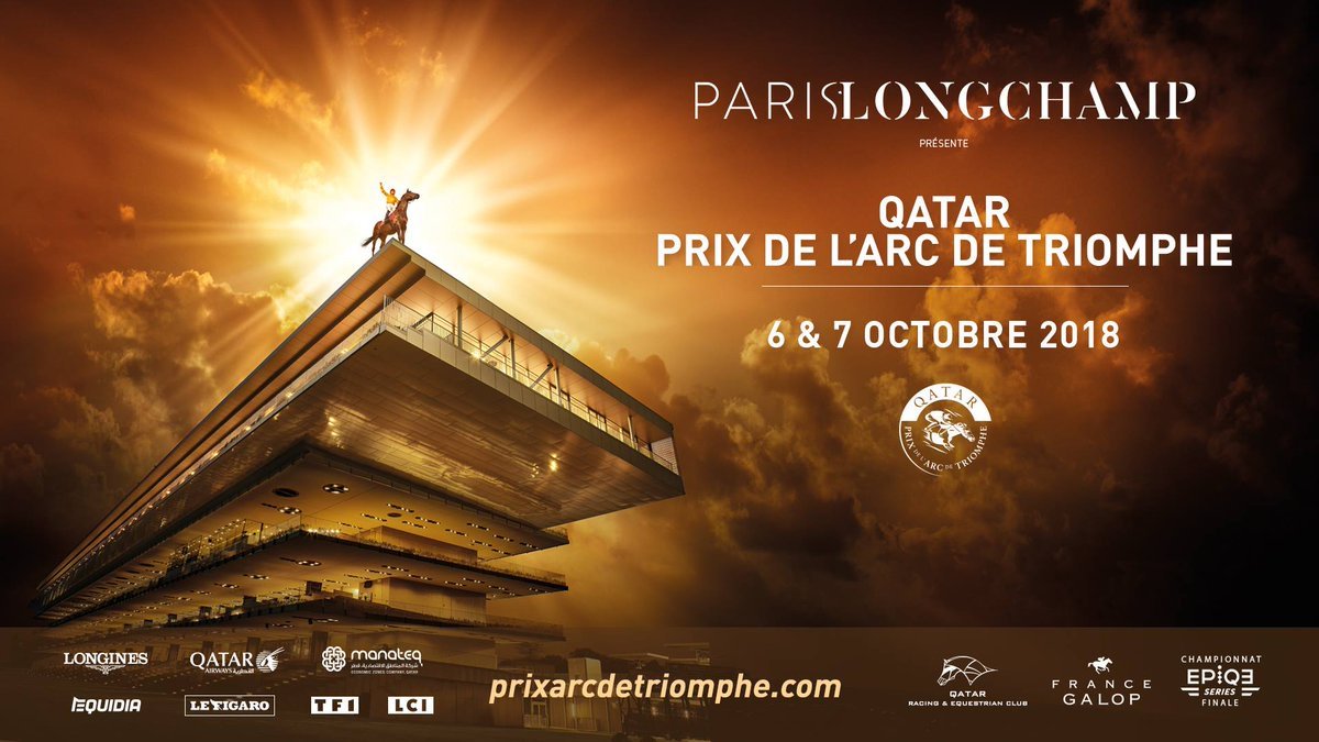 rebelsart's tweet photo. Sunday is the #Qatar Prix de l’Arc de Triomphe at @paris_longchamp in #France! Wishing good luck to all the jockeys and horses! #QPAT #QPAT18 #ARC2018 #Longchamp #EpiqESeries #HorseRacing #Paris #SundayFunday 🏇🏆🇫🇷 https://t.co/VS6yWVzOVU