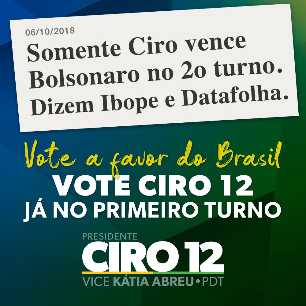 cirogomes's tweet photo. Vamos virar! #ViraViraCiro #CiroSim #Ciro12 https://t.co/I5mJxkHTQI