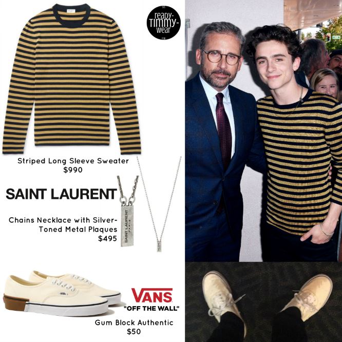 timothee chalamet striped shirt