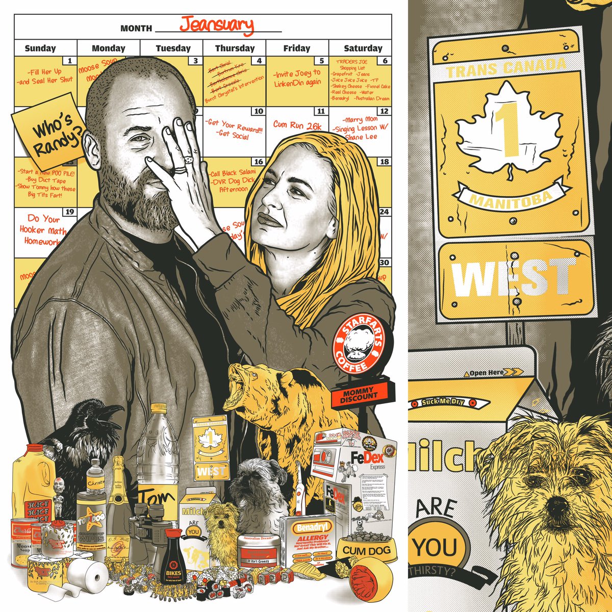 KMaxArt's tweet photo. @tomsegura this is a ymh movie poster I drew a while back. Took about two months to finish, drawing it in my free time. I’m not doing shit with it, if you and @ChristinaP are interested in using it. https://t.co/BXSo8Rirmu