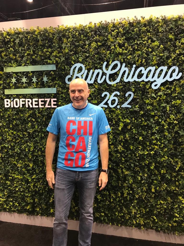 NeilCroan's tweet photo. Expo for #ChicagoMarathon ✅ 
Need to get an early night for the big day
Bring on Mo! https://t.co/zyTl8k6P8E