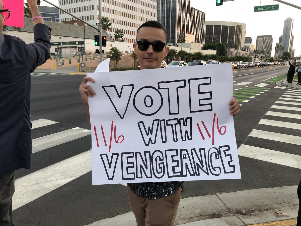 PDSMM90290's tweet photo. Happening now: Protest against #Kavanaugh Vote out everyone who voted for that liar!! #BelieveWomen #VoteWithVengeance https://t.co/u2OxcgyatH