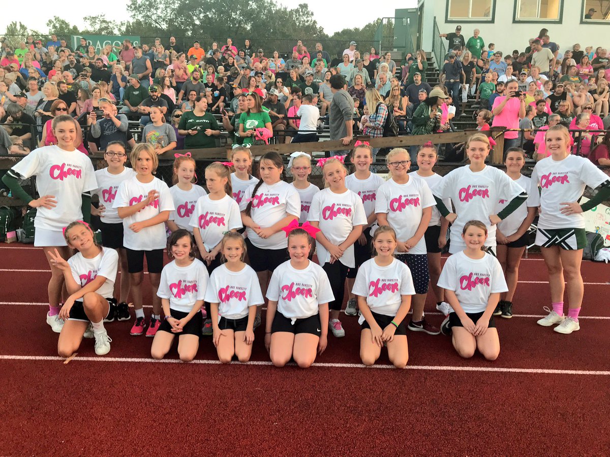 DHS_Cheer_'s tweet photo. Mini-Cheer Campers showing their moves at our Home Football Game! Thank you for your support! 😍📣💗@AthenaElem @vinelandelem https://t.co/NUtP0pjE01
