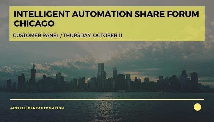 processrambling's tweet photo. My colleague and I will be sharing our thoughts on intelligent automation at the Intelligent Automation Share Forum Chicago on October 11, 2018.

@OptionsClearing / @Appian

#intelligentautomation #automation #processautomation #lowcode https://t.co/Vah2cqb55q