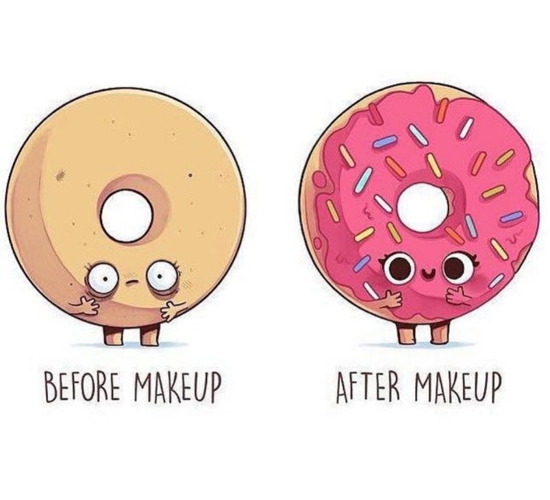 bhcosmetics's tweet photo. Scrumptious both ways!🍩 #MakeupMeme https://t.co/m1obU8h7OG