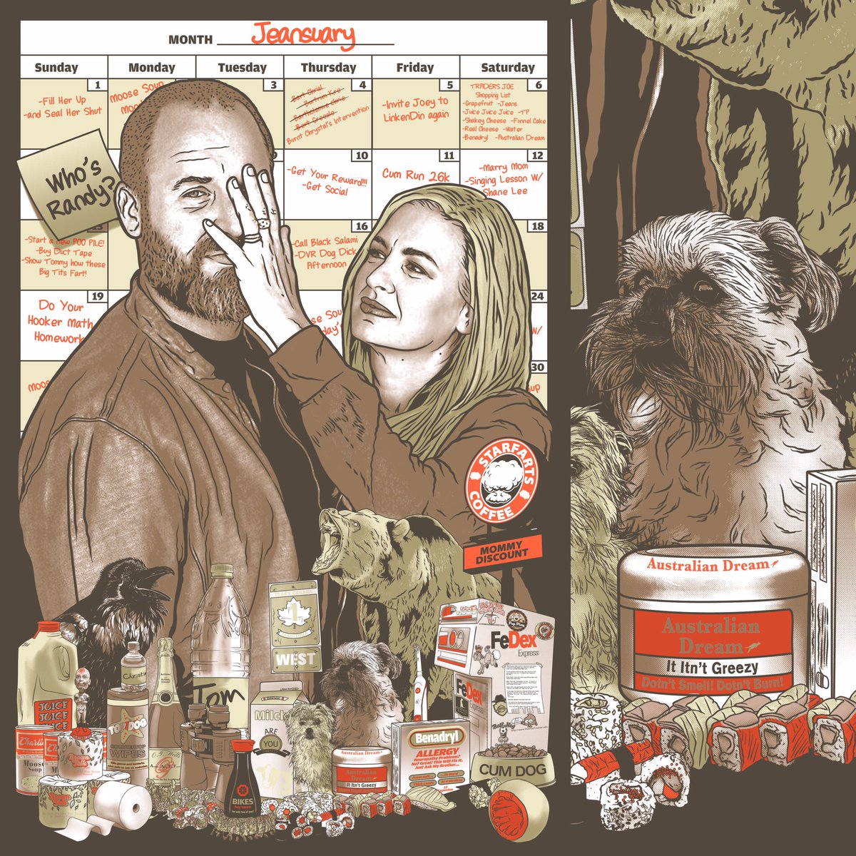 KMaxArt's tweet photo. @tomsegura @ChristinaP Also here’s a couple other color variations I made. One of the dark ones is on fudge paper... FUDGE!!! https://t.co/GMXfJO0aQL