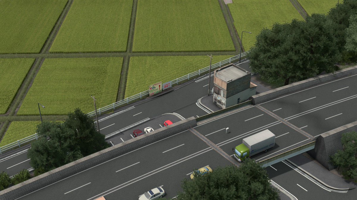 Tokachi 田園地帯を貫く高速道路 Citiesskylines