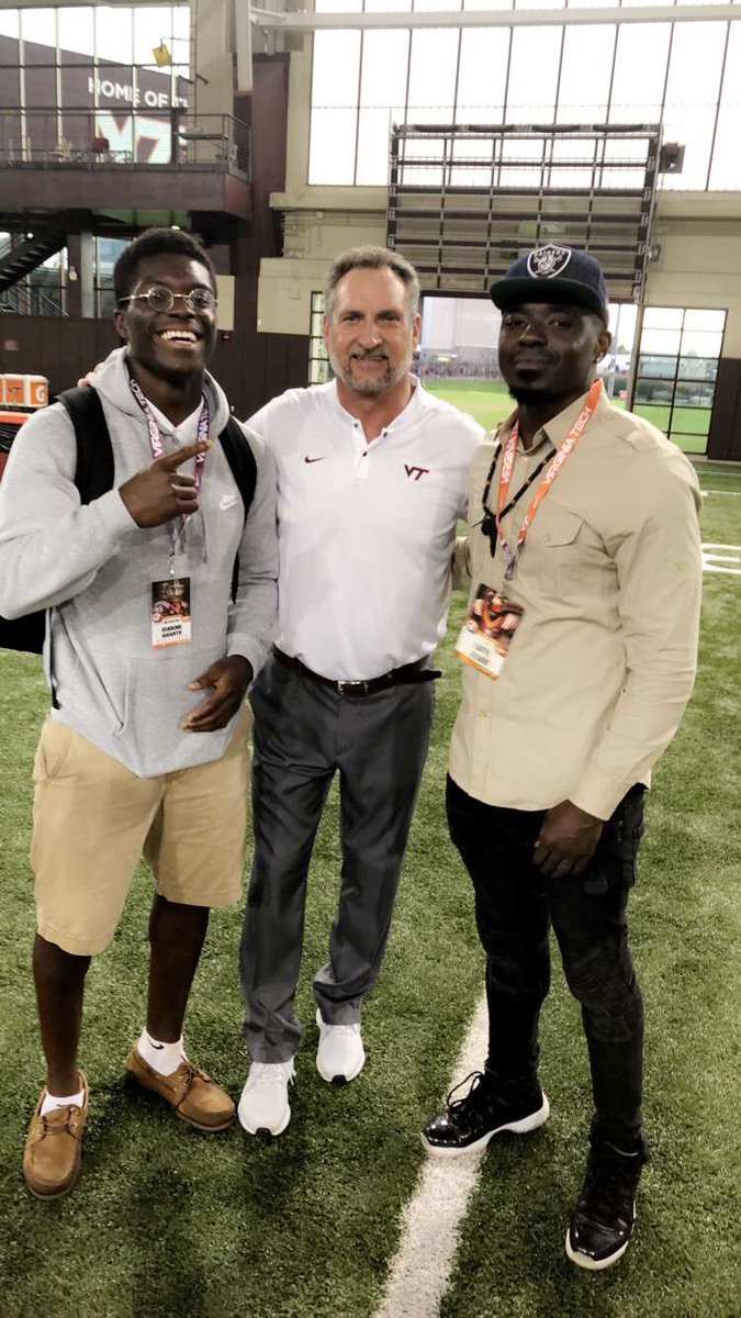 Coach_Marfo's tweet photo. RDF at the Virginia Tech!!
With the GOAT #BeatNotreDame #CoachFoster #TheGOAT🐏 #Brandonflowers #GreatCoach #GoHookies #WetheBest #Family #GodisGreat #coacheslife 🙏🏿🤟🏾💪🏿🙌🏿@sectorocho @LAsante25 https://t.co/z8FZW2OLev