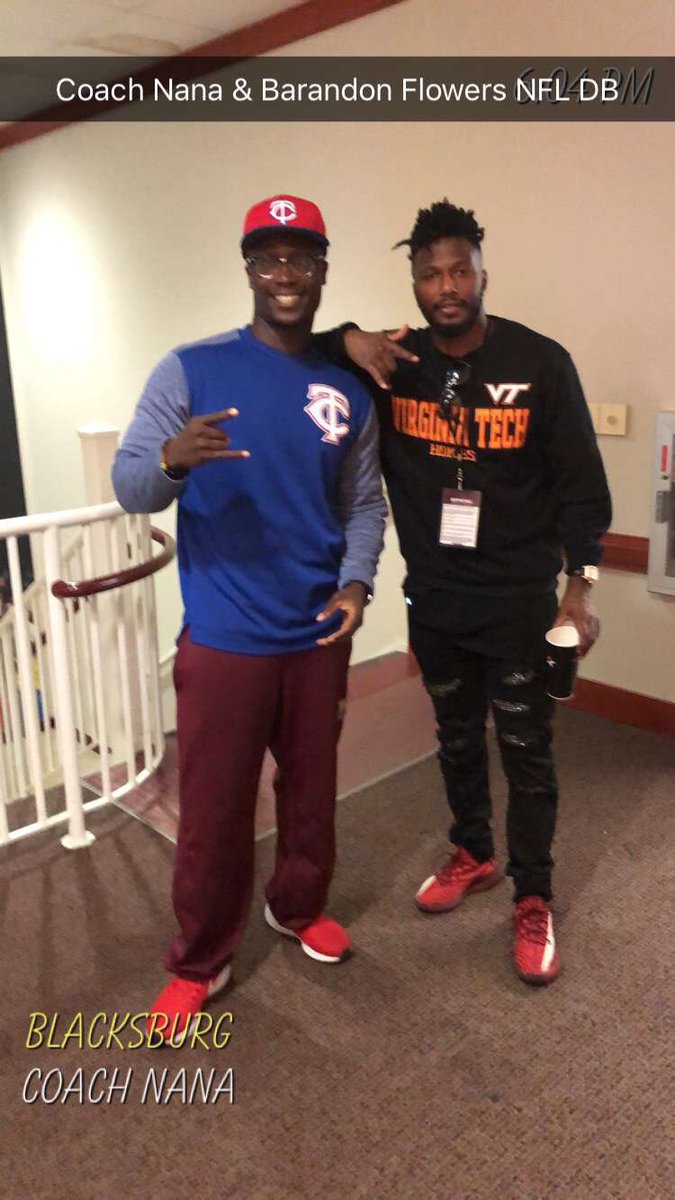 Coach_Marfo's tweet photo. RDF at the Virginia Tech!!
With the GOAT #BeatNotreDame #CoachFoster #TheGOAT🐏 #Brandonflowers #GreatCoach #GoHookies #WetheBest #Family #GodisGreat #coacheslife 🙏🏿🤟🏾💪🏿🙌🏿@sectorocho @LAsante25 https://t.co/z8FZW2OLev