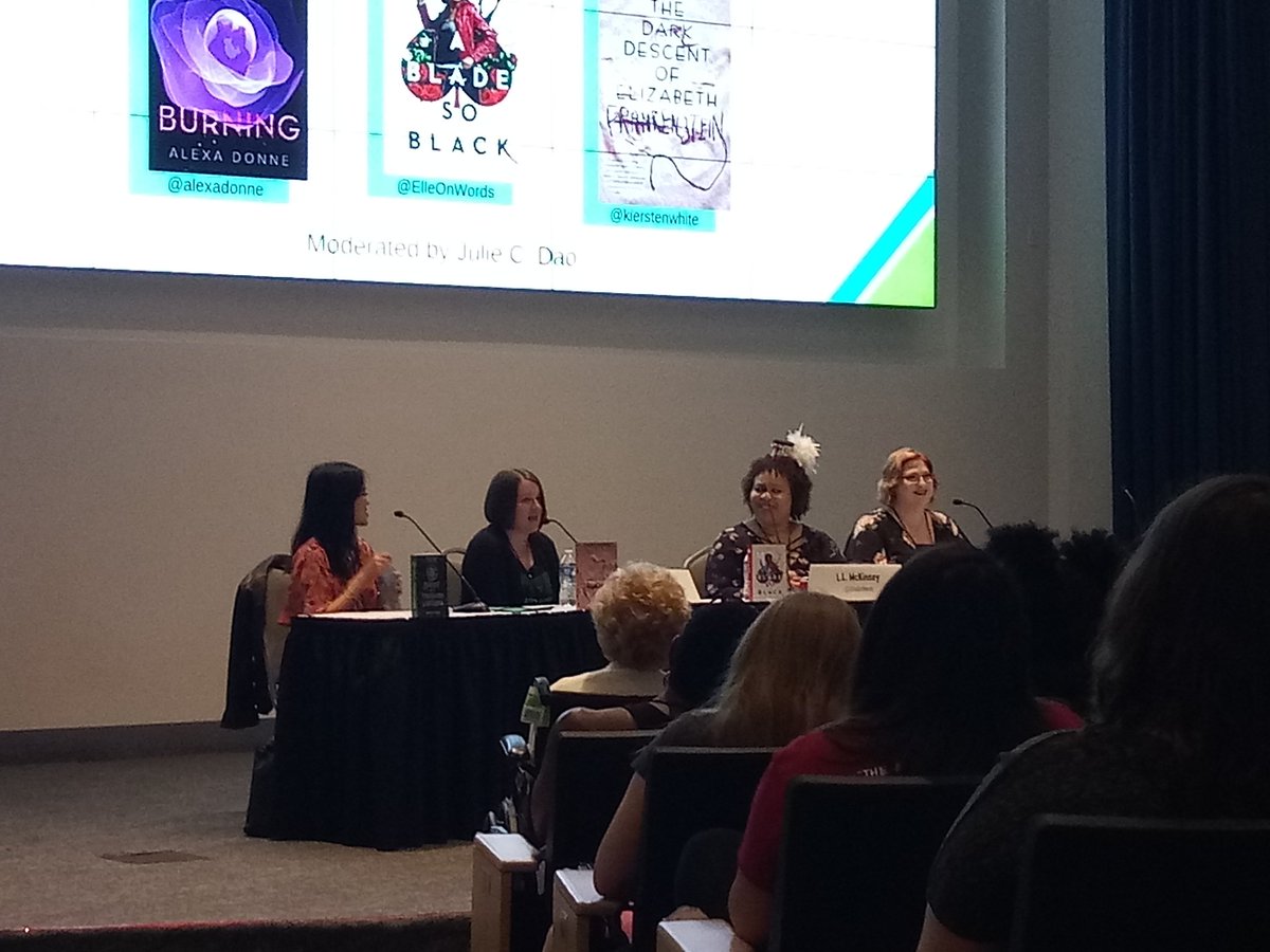 PAPursley's tweet photo. Cant wait to read The Dark Descent of Elizabeth Frankenstein! #ttbf2018 #keirstenwhite https://t.co/jkGYfVk8nn
