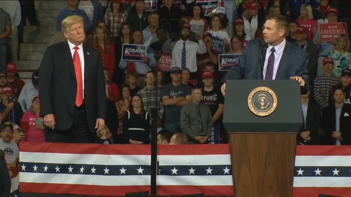 KCTV5's tweet photo. Kobach: ‘I want to do in Kansas what Donald Trump has done for America' https://t.co/WUSeJOW1SZ https://t.co/5BWg0CvOum