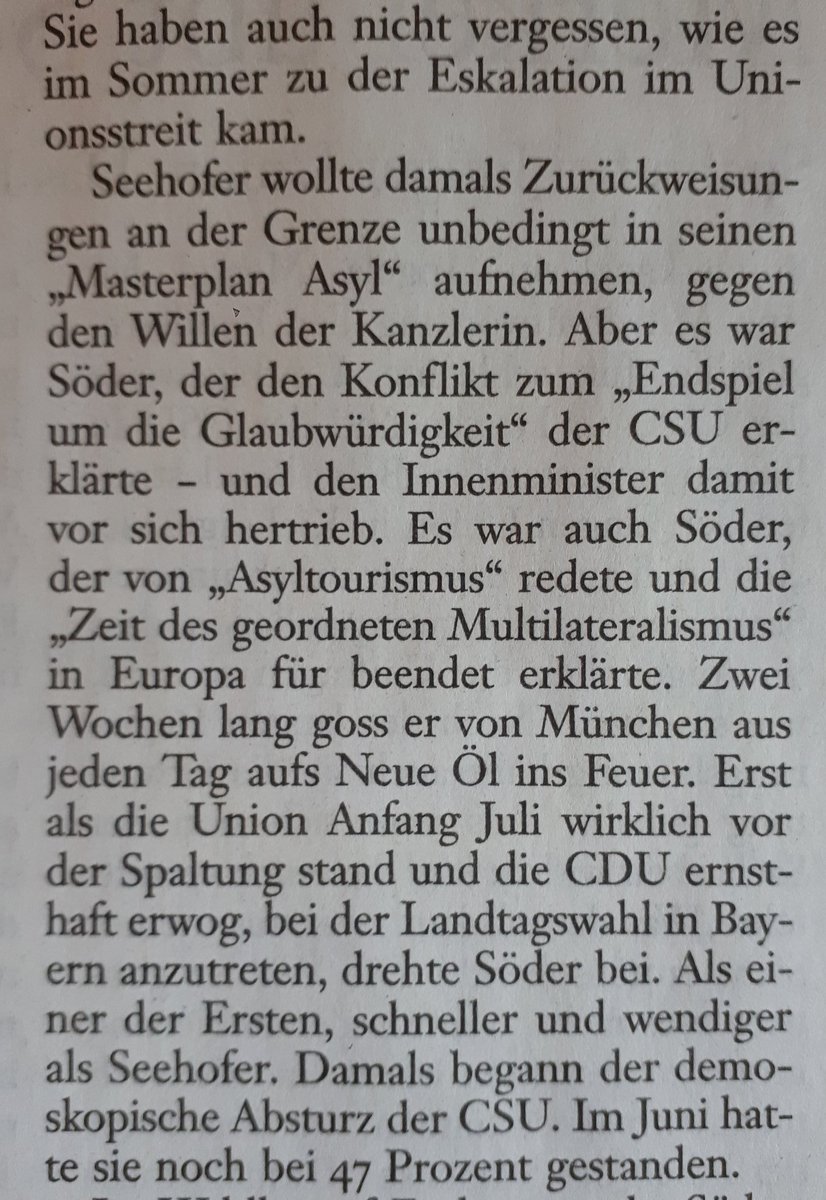 Wichtiger Absatz in der #FAS von Thomas Gutschker: Söder hatte anfangs fleißig mitgezündelt.