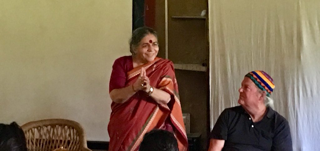THProj's tweet image. Dr. Vandana Shiva shares ideas at the @regeneration_in meeting on #seeds #farmers #organic food &amp;amp; #democracy. #SeedFreedom