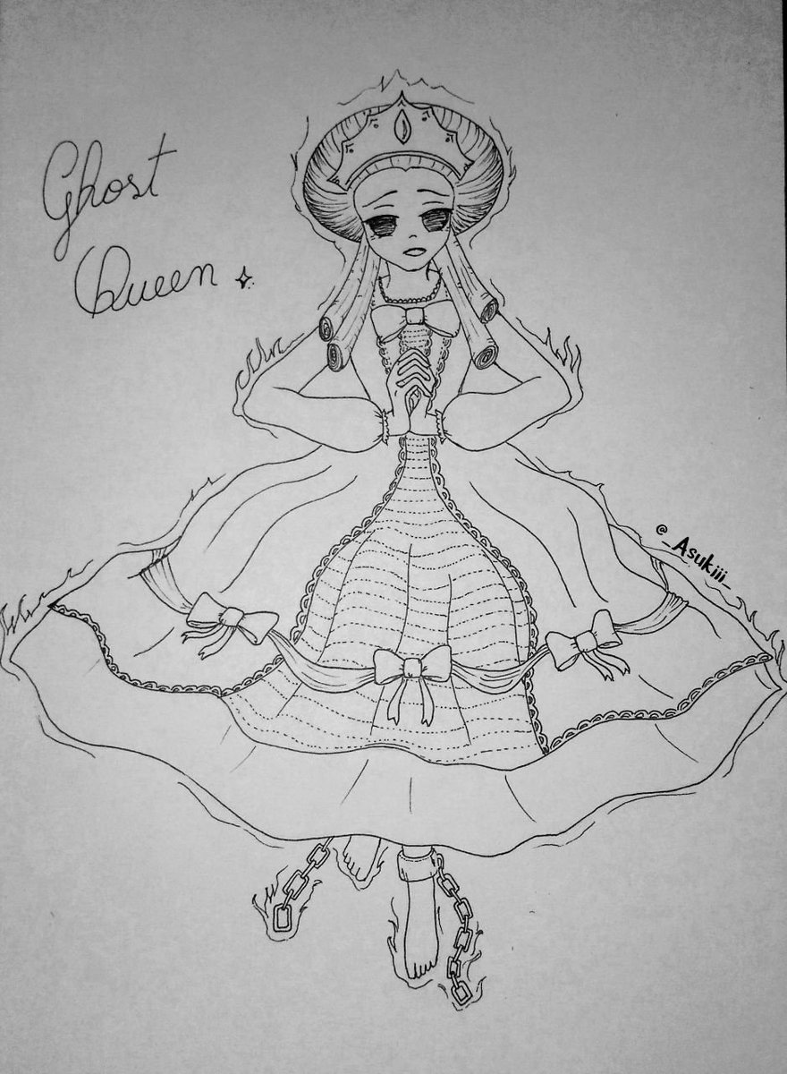 _Asukiii_'s tweet photo. Continuing the list of #InktoberQueens! 
Day 3: Ghost Queen! 👑

✨ The #art of #drawing!

#Inktober #Inktober2018 #ArtistOnTwitter #artistsontwitter #Queen https://t.co/SdIyD6gD4s
