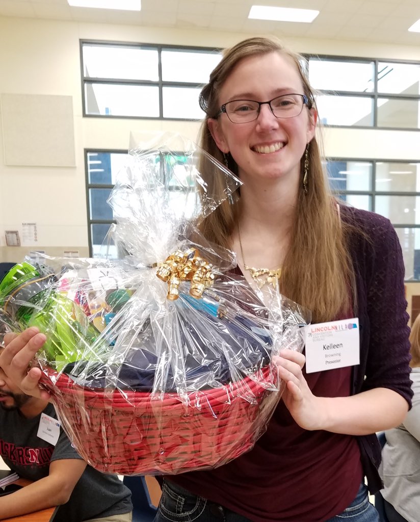 fraubranson's tweet photo. #collabor18NILA Kelleen Browning wins NATG basket https://t.co/JpephrAdtw