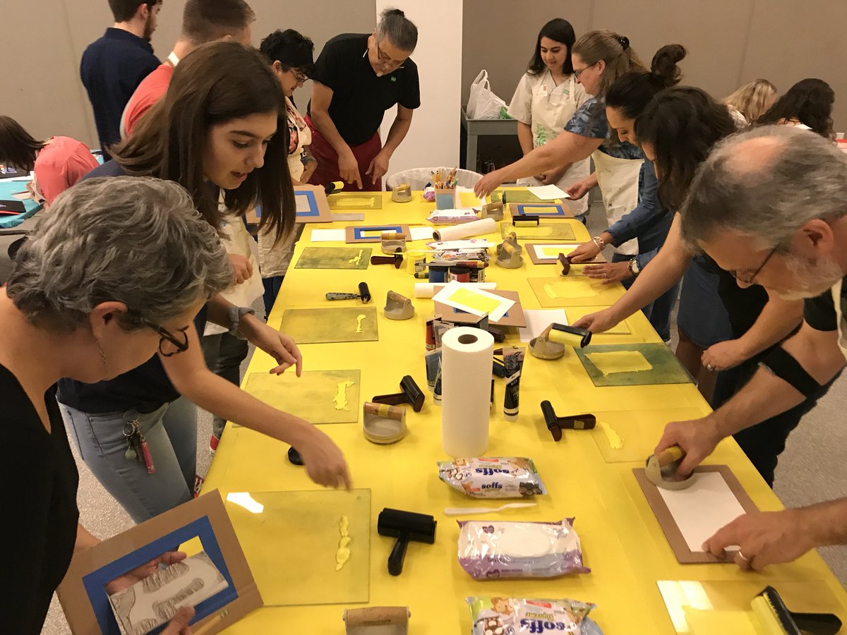 TexanCultures's tweet photo. Today we hosted our first #STEAMworkshop! Thank you to everyone that registered and to @McNayArt, @swschool, and @UTSAMath1 for partnering up with us! #teacherworkshop #myITC #mcnay #ssa #utsamath https://t.co/P1axKlYMKh