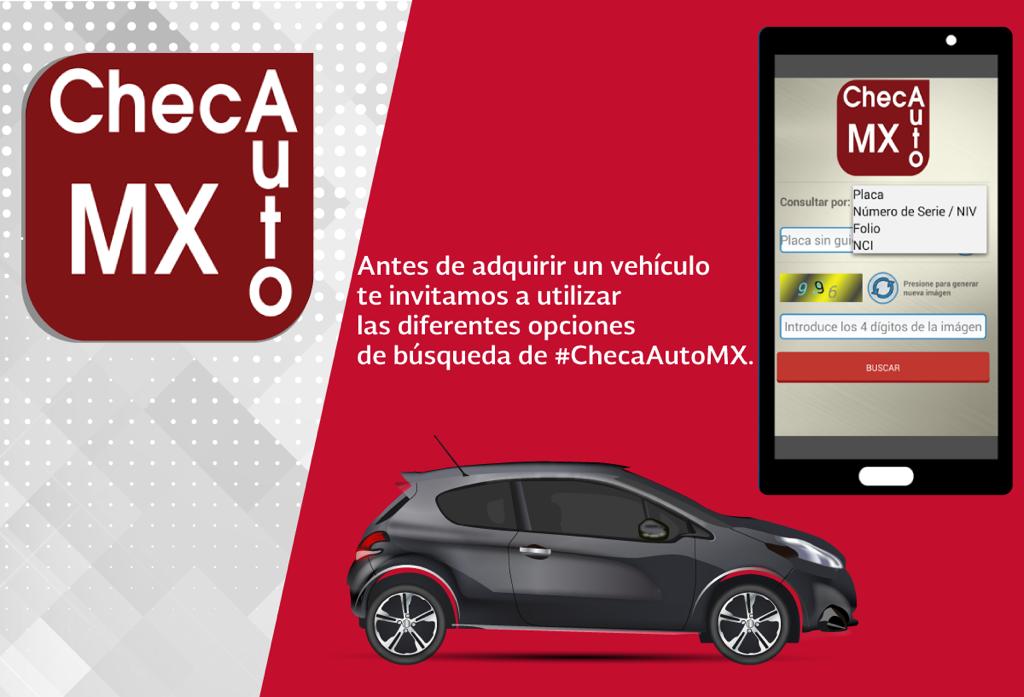 POESQro's tweet photo. ¿Vas a comprar un auto usado? 🚗
#ChecaAutoMX 📲
Descarga la app con la que podrás conocer si el vehículo que vas a adquirir no tiene reporte de robo. 🔎🚙
App disponible en 📱:
Google Play https://t.co/3OIYGtpcii
App Store https://t.co/tu3eZ7YGMI https://t.co/aiMlEMhfzM