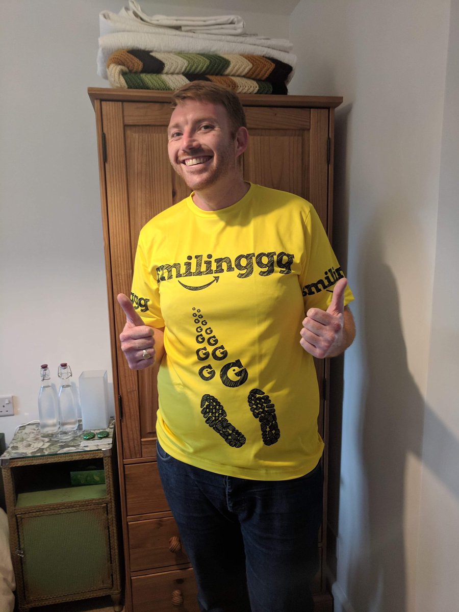 SmilingggJC's tweet photo. Good luck to Oli running the Bournemouth Marathon later today. Heβs on a personal quest to run 100 marathons. Today will be his first in the #Smilinggg running jersey. Have a great race mate! https://t.co/u3852fxJ9r