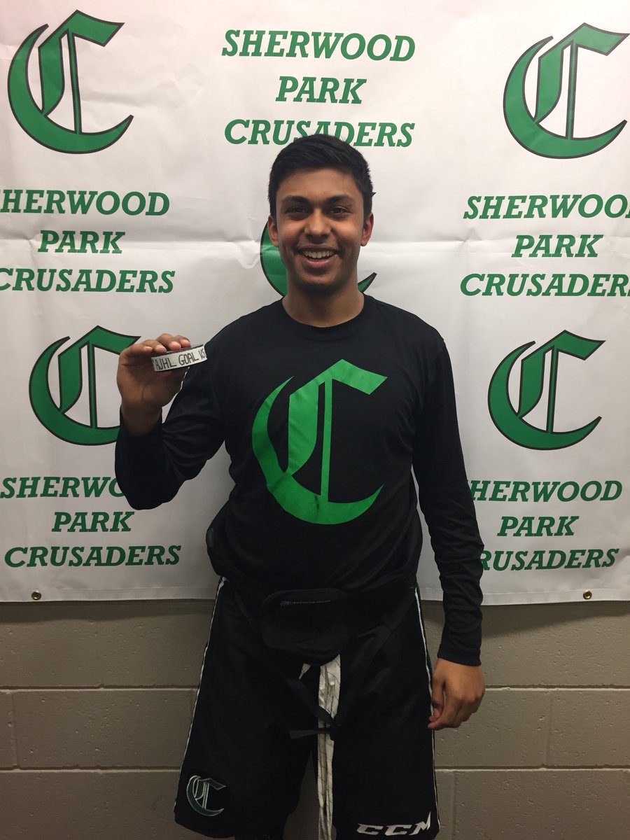 SPcrusaders's tweet photo. All smiles post game from Michael Benning and Zafir Rawji who both scored their first @TheAJHL goals!
Congrats boys!
#Cru40 #AJHL https://t.co/RFqxiDRbp6