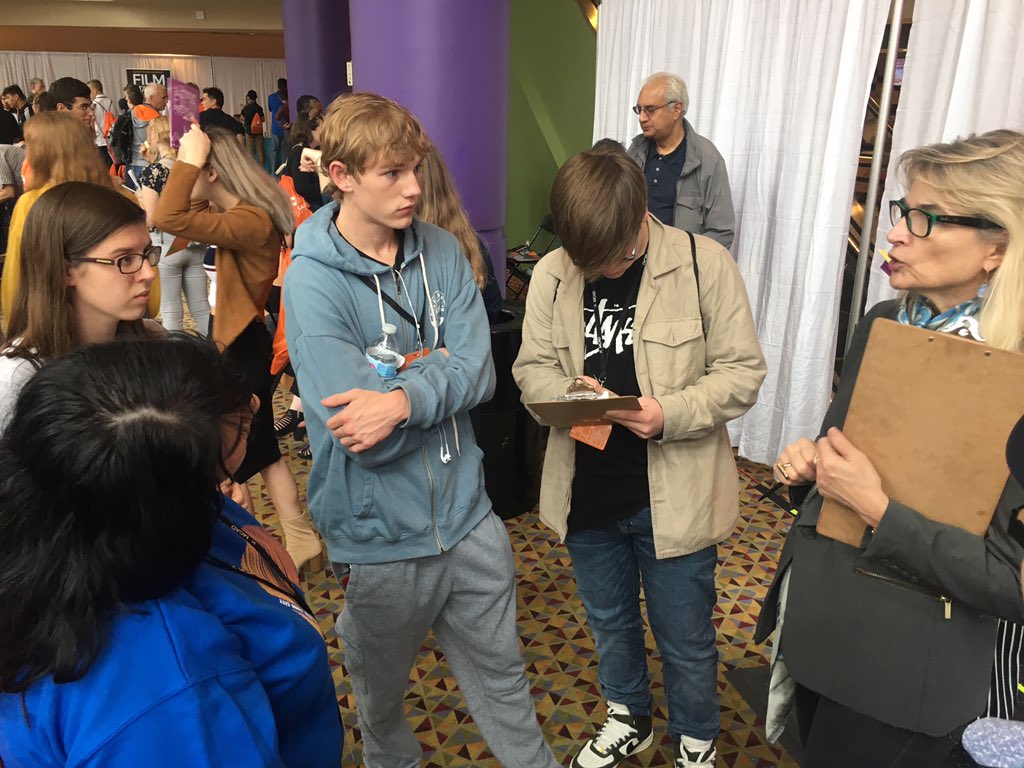 PHS_EPG's tweet photo. Phs filmmaking kids attending the largest film and media arts focused college fair in the country! #hsfilmfest #aahsff @ProsperHS https://t.co/Z1Opq35pQm
