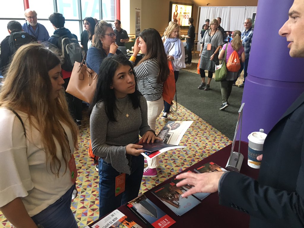 PHS_EPG's tweet photo. Phs filmmaking kids attending the largest film and media arts focused college fair in the country! #hsfilmfest #aahsff @ProsperHS https://t.co/Z1Opq35pQm