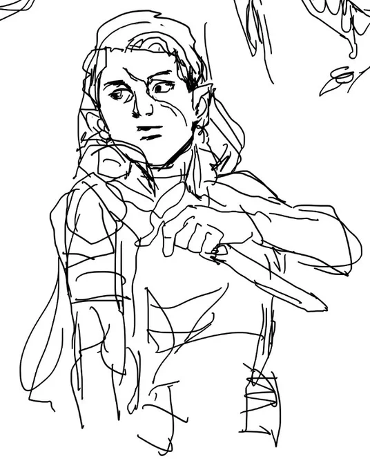 The more wonky sketches you make the more foundational material you will have for a nice finished product.

(this is @KiennaS's character for #MayBlackRosesBloom btw!) 