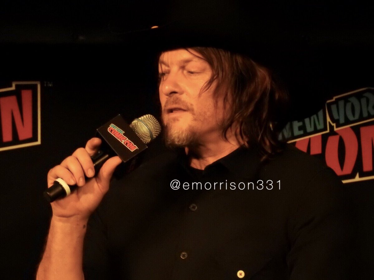 EMOrrison331's tweet photo. Norman tonight at the #nycc #TheWalkingDead panel https://t.co/6UTBejIzW5