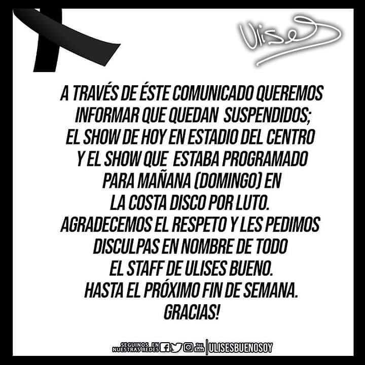 SintoniaUlisera's tweet photo. COMUNICADO OFICIAL https://t.co/8RflpJWvAw